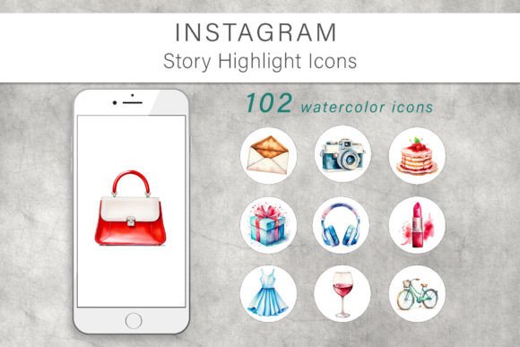 Download Watercolor Instagram Story Highlight Icon - Watercolor Collection