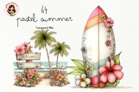 Download Watercolor Pastel Summer PNG Clipart - Watercolor Collection